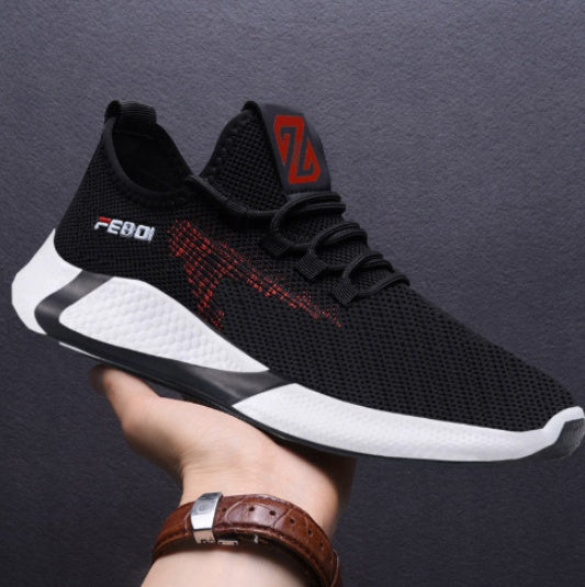 Men’s Breathable Mesh Sports Shoes Lightweight Comfort Running Sneakers Casual Non-Slip Low-Top Trainers