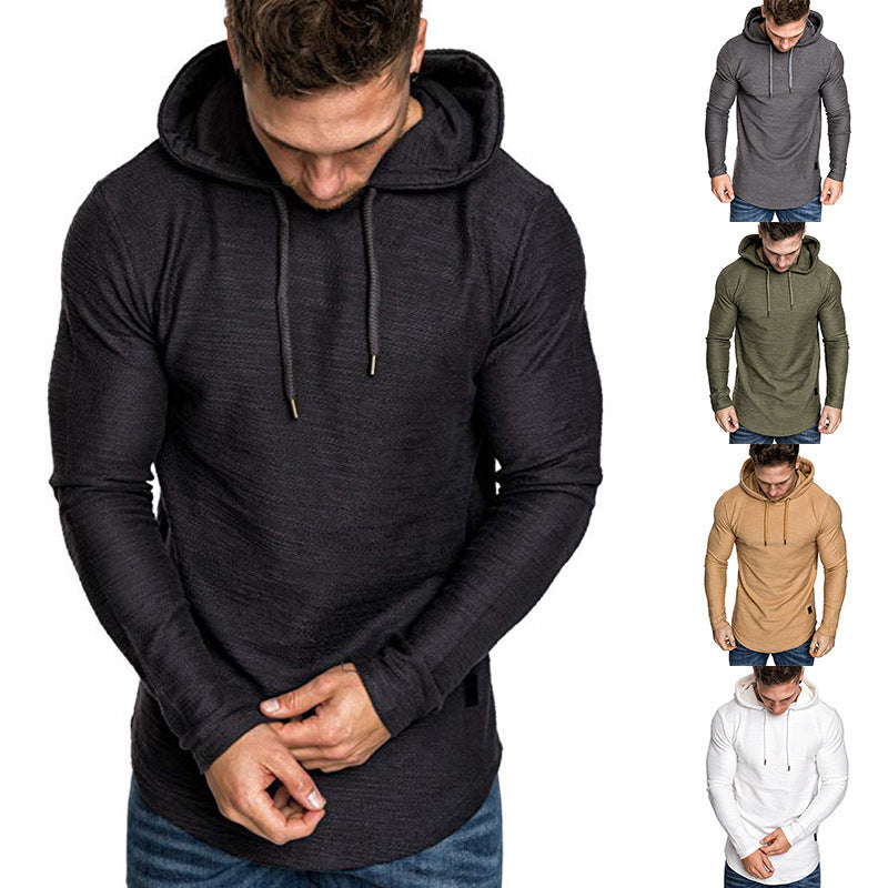 Men’s Slim Fit Hoodie Sweatshirt Casual Long Sleeve Gym Top Cotton Blend Pullover for All Seasons