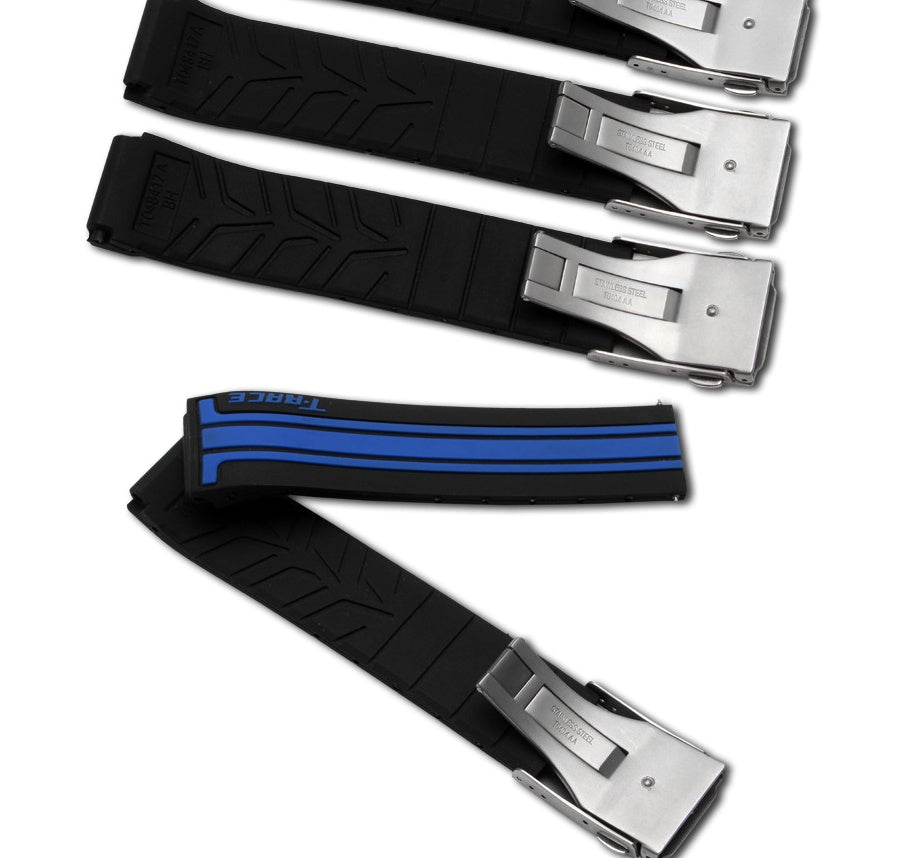 Waterproof Silicone Watch Strap for Men Sports Replacement Band for Racing, Electric Bicycle, and Casual Watches