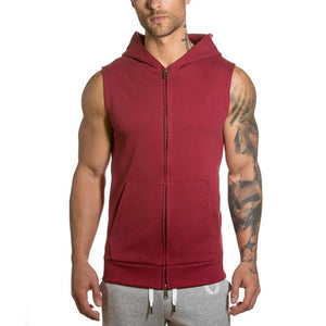Sleeveless Men’s Hoodies – Cotton Gym & Casual Hooded Tank Tops for Summer and Workouts
