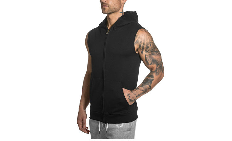 Sleeveless Men’s Hoodies – Cotton Gym & Casual Hooded Tank Tops for Summer and Workouts