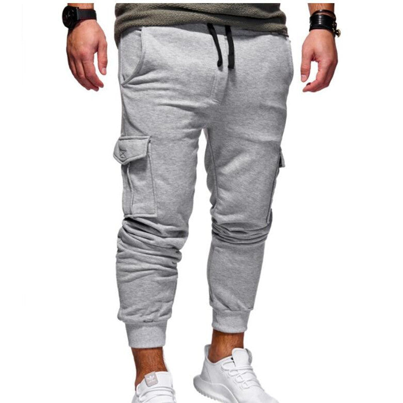 Men’s Sport Jogger Pants Stretch Lycra Sweatpants Gym Training Running Pants Activewear Slim Fit Fitness Bottoms