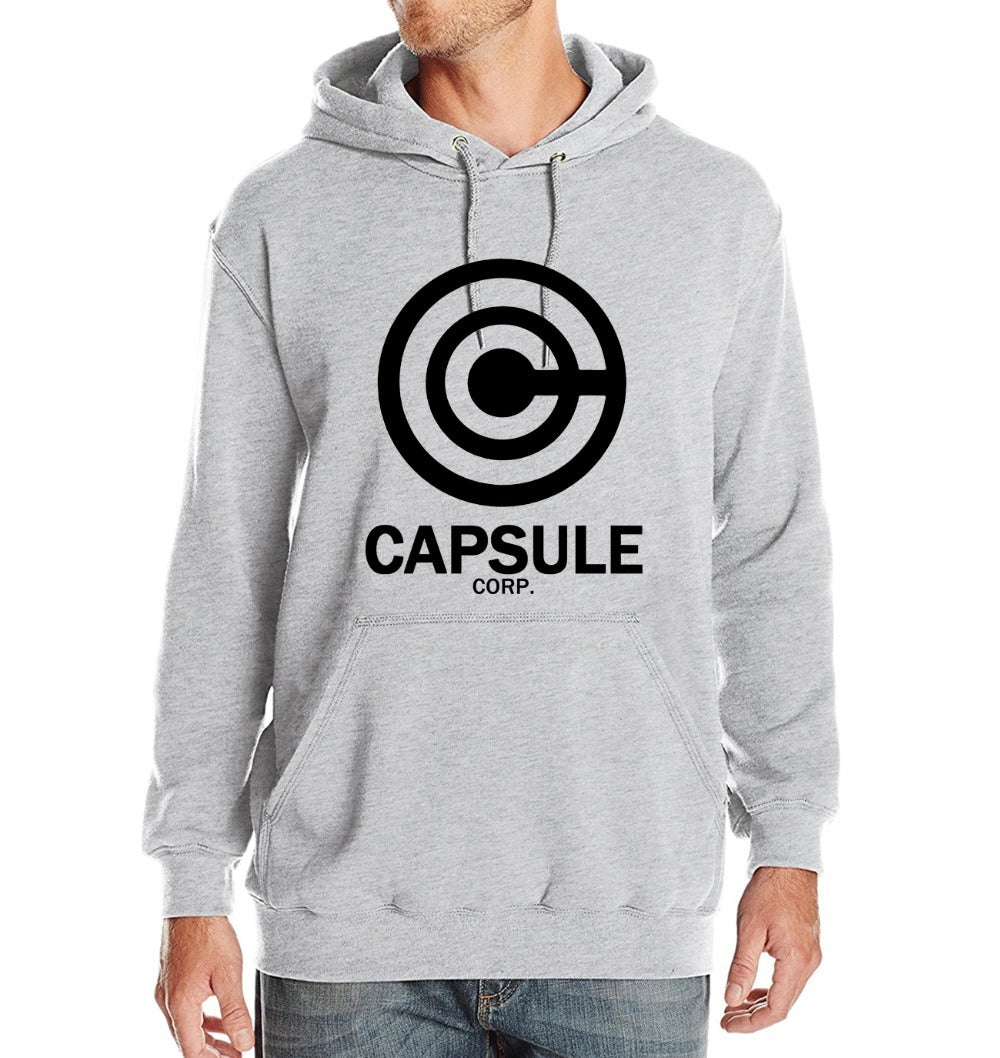 Capsule Corp Hoodies – Men’s Hip Hop Sweatshirts, Printed Cotton-Polyester Blend with Hood