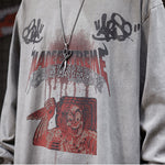 Vintage Long-Sleeved T-Shirt for Men Retro Cotton Tee Casual Graphic Vintage Style Top