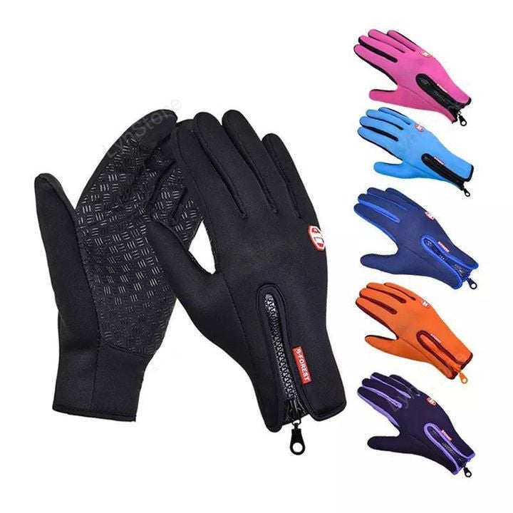 Winter Touch Screen Motorcycle Gloves | Waterproof Fleece Sports Gloves | Anti-Slip Riding Gloves