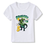 Children's Birthday T-shirt Numbers 1–9 | Kids Cartoon Print Short Sleeve Casual Polyester Tee