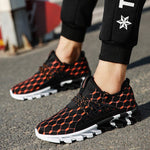 Men’s Sport Running Sneakers Breathable Mesh Outdoor Trainers Lightweight Waterproof Lace-Up Athletic Shoes for Men Comfort Cushion Running Shoes