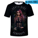 Riverdale 3D Print T-Shirt Unisex Polyester Graphic Tee Casual Streetwear Top
