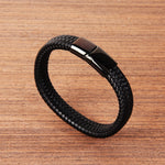 Classic Men's Leather Bracelet - Durable & Stylish Band for Everyday Wear