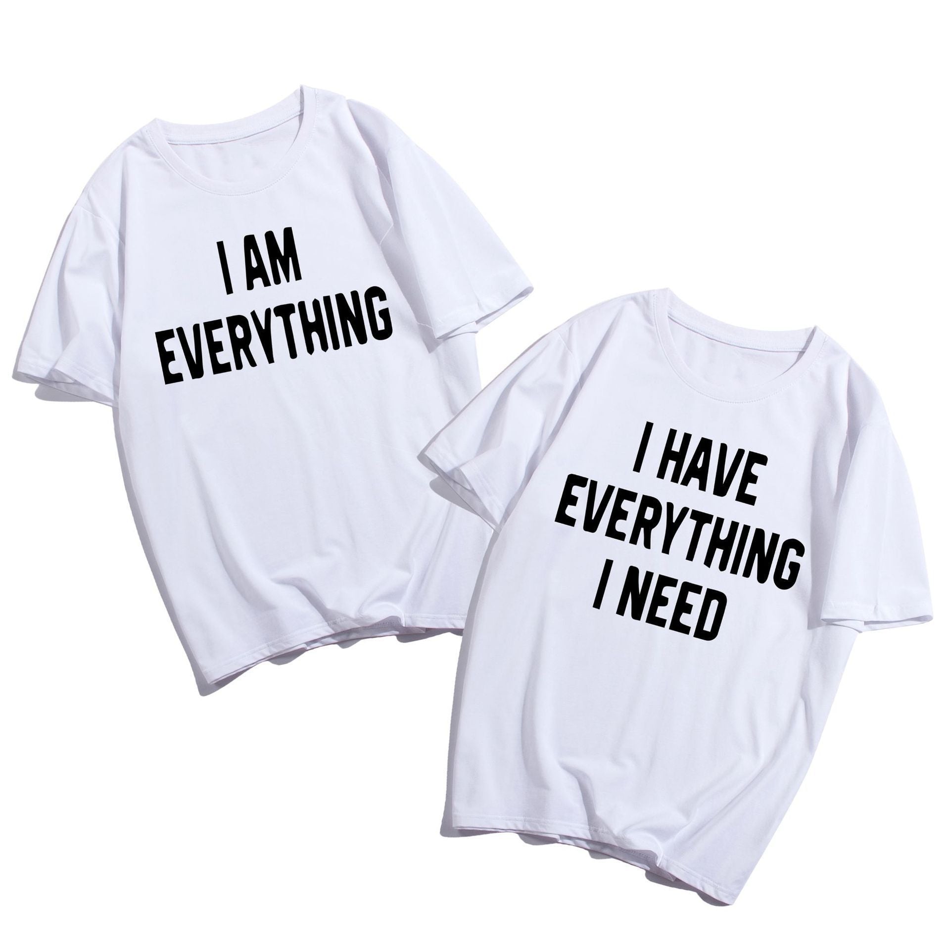 Couples Matching Short Sleeve T-Shirts – Cotton Casual His & Hers Tees, Summer Love Outfit