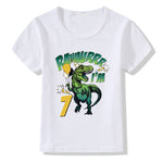 Children's Birthday T-shirt Numbers 1–9 | Kids Cartoon Print Short Sleeve Casual Polyester Tee