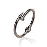 Modern Spring Nail Bangle Bracelet - Gold/Silver Stainless Steel Screw Design