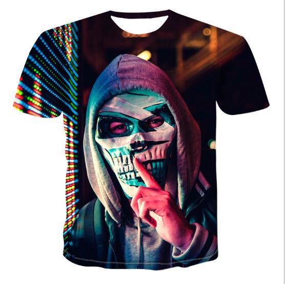 Men’s Skull 3D T-Shirt – Cotton Graphic Tee, Casual Streetwear Short Sleeve for Summer Style