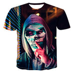 Men’s Skull 3D T-Shirt – Cotton Graphic Tee, Casual Streetwear Short Sleeve for Summer Style