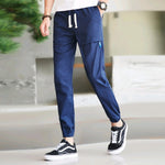 Men’s Harlan Overalls – Cotton Casual Nine-Length Pants with Belt, Stylish Autumn Cone Trousers