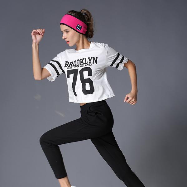 Wireless Bluetooth Headband Sports Music Headband for Fitness, Yoga, Running Warm, Washable & Hands-Free