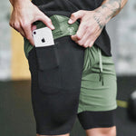 Men’s Pocket Compression Shorts  Quick Dry, Breathable, Moisture-Wicking Sports Base Layer for Training & Gym