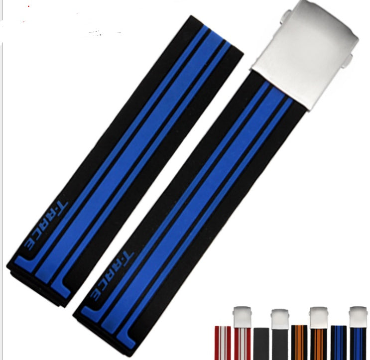 Waterproof Silicone Watch Strap for Men Sports Replacement Band for Racing, Electric Bicycle, and Casual Watches