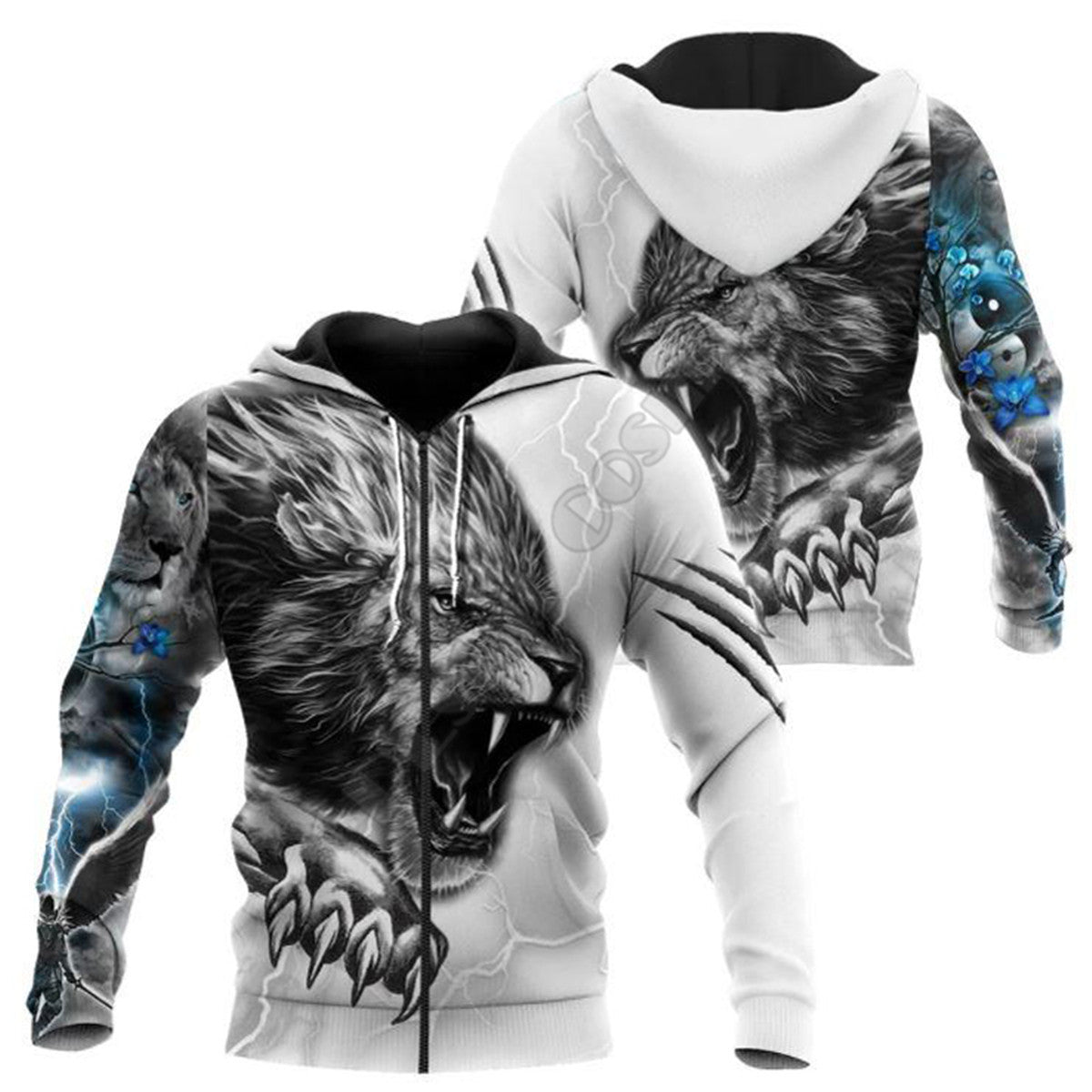 ELON – Stylische Hoodies ANIMAL Edition | Trendy Printed Zipper Hoodies, Loose Fit Unisex Sweatshirt