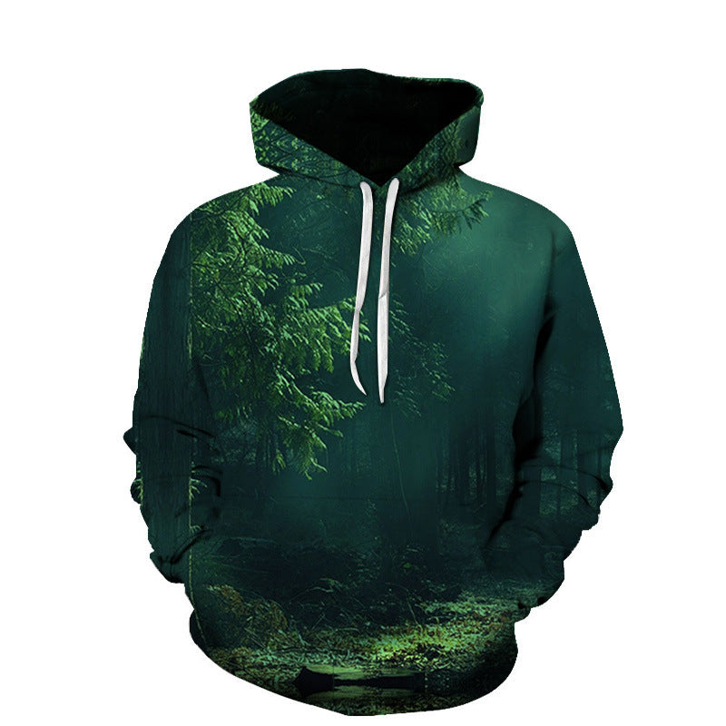 Beach Maple Leaf Couples Hoodies – Casual Sport Sweaters for Men & Women, Long Sleeve Round Neck