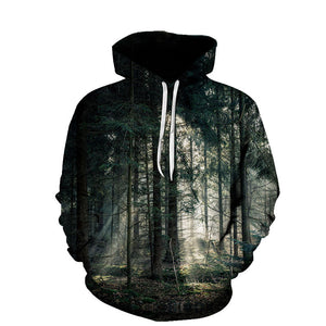 Beach Maple Leaf Couples Hoodies – Casual Sport Sweaters for Men & Women, Long Sleeve Round Neck