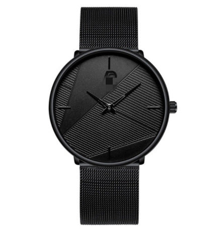 High-End Waterproof Quartz Watch for Men – Alloy Strap, Mineral Glass, 40mm Round Dial