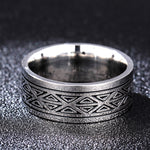 Unisex Triangle Titanium Steel Ring 8mm - Geometric & Electroplated Fashion Jewelry
