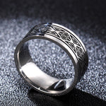 Unisex Triangle Titanium Steel Ring 8mm - Geometric & Electroplated Fashion Jewelry