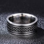 Unisex Triangle Titanium Steel Ring 8mm - Geometric & Electroplated Fashion Jewelry