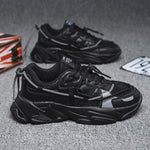 Spring Breathable Mesh Chunky Sneakers for Men Casual All-Match Lace-Up Walking Shoes Trendy Thick-Sole Trainers Lightweight Daily Footwear