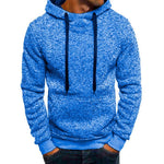 Autumn Winter Solid Hoodies – Men’s Cotton-Polyester Sweatshirts, Comfortable & Casual