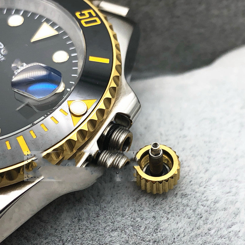 Watch Accessories Water Ghost Solid Case – Steel Shell, Sapphire Glass, Wear-Resistant, Case Mounted Movement