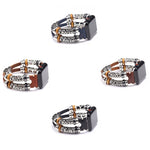 Alloy & Leather Watch Strap for Men 18.5cm Adjustable Replacement Wristband Premium Alloy + Cowhide Bracelet