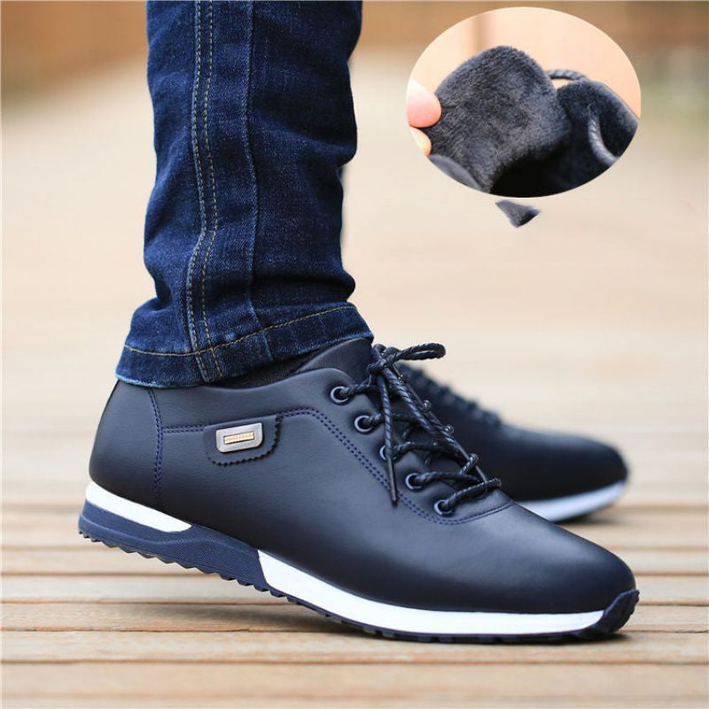 Men’s PU Leather Casual Shoes Business Loafers & Walking Sneakers Breathable Spring Footwear for Office & Outdoor Style
