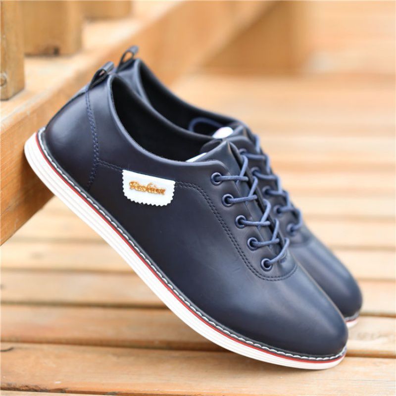 Men’s PU Leather Casual Shoes Business Loafers & Walking Sneakers Breathable Spring Footwear for Office & Outdoor Style