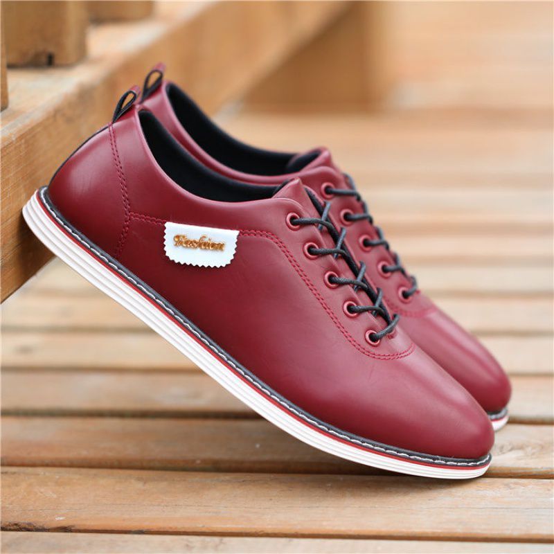 Men’s PU Leather Casual Shoes Business Loafers & Walking Sneakers Breathable Spring Footwear for Office & Outdoor Style