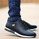 Men’s PU Leather Casual Shoes Business Loafers & Walking Sneakers Breathable Spring Footwear for Office & Outdoor Style