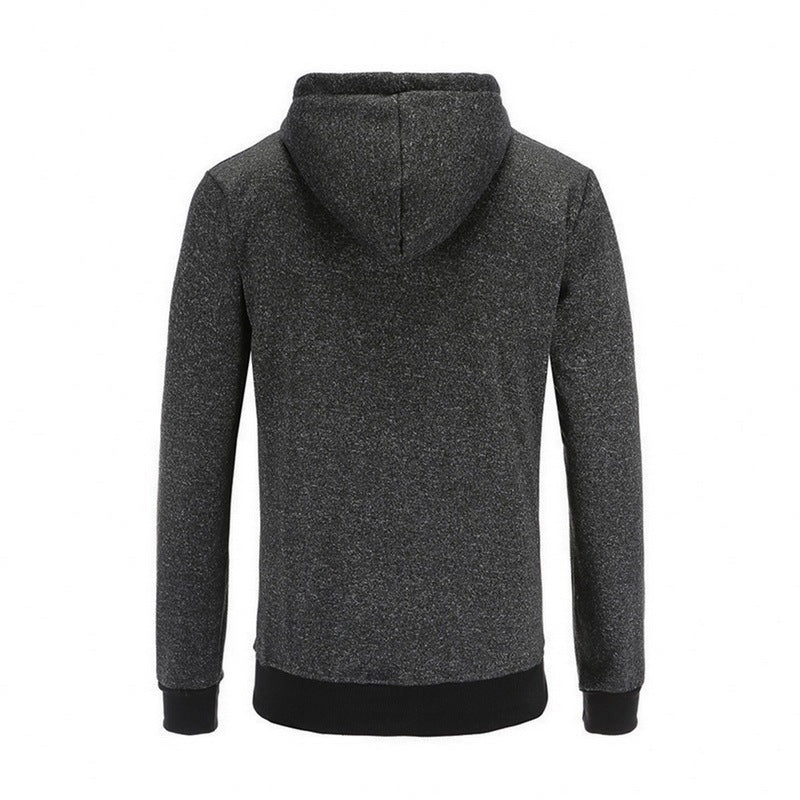 Autumn Winter Solid Hoodies – Men’s Cotton-Polyester Sweatshirts, Comfortable & Casual