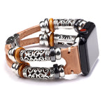 Alloy & Leather Watch Strap for Men 18.5cm Adjustable Replacement Wristband Premium Alloy + Cowhide Bracelet