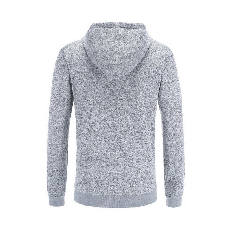 Autumn Winter Solid Hoodies – Men’s Cotton-Polyester Sweatshirts, Comfortable & Casual