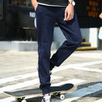 Men’s Casual Harem Pants Slim Fit Pencil Pants for Daily Wear Comfortable Cotton-Blend Street Style