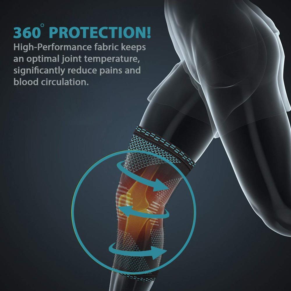 Sports Knee Pads for Men & Women | Knitted Compression Knee Support | Breathable Fitness & Running Protection Gear