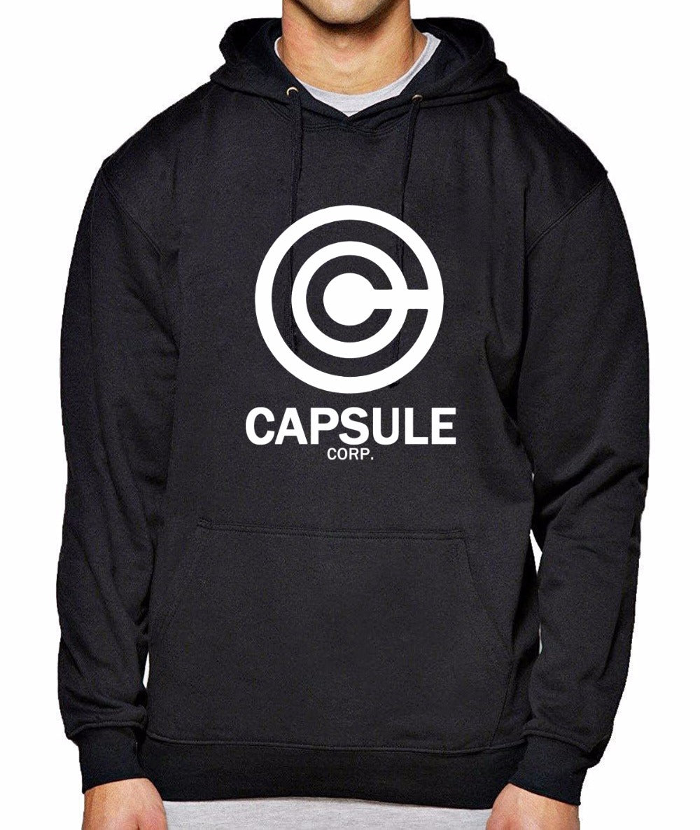 Capsule Corp Hoodies – Men’s Hip Hop Sweatshirts, Printed Cotton-Polyester Blend with Hood