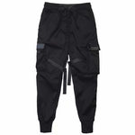 Ribbons Harem Joggers Men – Cargo Streetwear Pants, Hip Hop Cotton Track Pants with Pockets