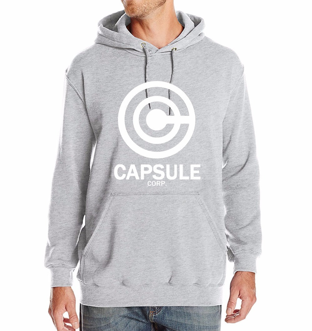 Capsule Corp Hoodies – Men’s Hip Hop Sweatshirts, Printed Cotton-Polyester Blend with Hood
