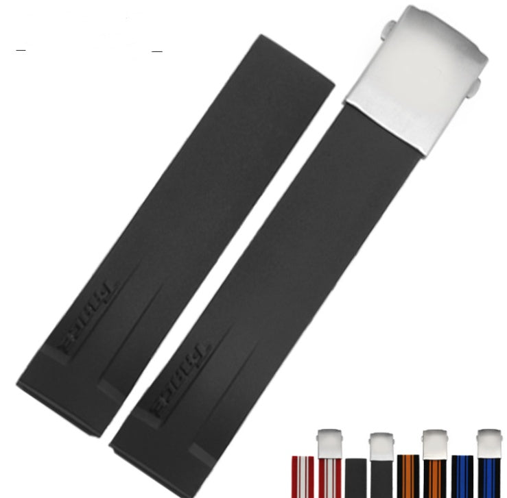 Waterproof Silicone Watch Strap for Men Sports Replacement Band for Racing, Electric Bicycle, and Casual Watches