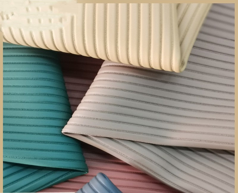 Striped PVC Leather Fabric 1.3mm Upholstery Material for Furniture, Footwear & Bags (137cm Width)
