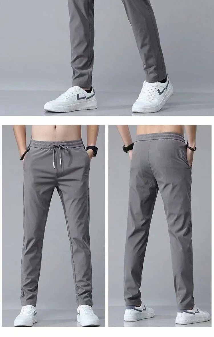 Men’s Drawstring Casual Pants  Korean Style Loose Straight Sweatpants Lightweight Summer Trousers Relaxed Fit Men’s Joggers