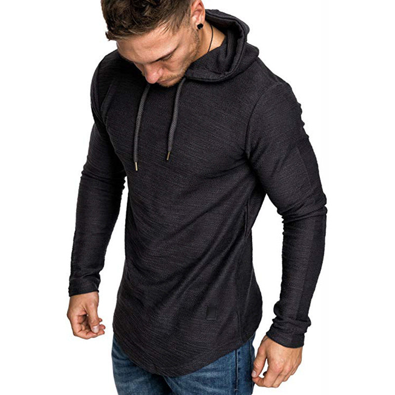Men’s Slim Fit Hoodie Sweatshirt Casual Long Sleeve Gym Top Cotton Blend Pullover for All Seasons