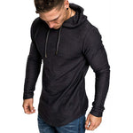 Men’s Slim Fit Hoodie Sweatshirt Casual Long Sleeve Gym Top Cotton Blend Pullover for All Seasons